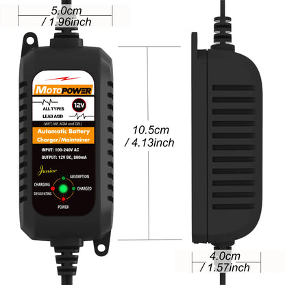 12V 800Ma Fully Automatic Battery Charger Battery Maintainer Trickle Charger