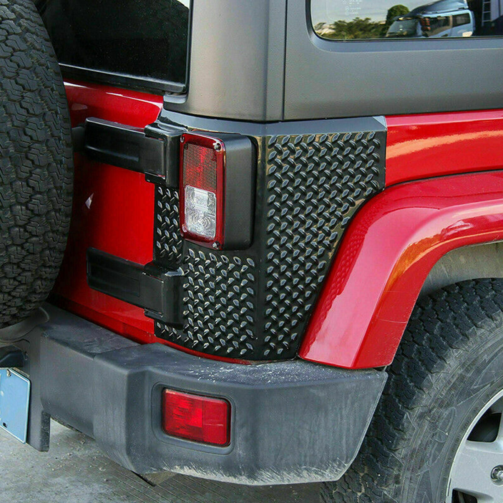 Rear Corner Guard Body Armor Tail Light Cover for Jeep Wrangler JK JKU 2007-2018