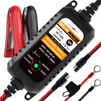 12V 800Ma Fully Automatic Battery Charger Battery Maintainer Trickle Charger